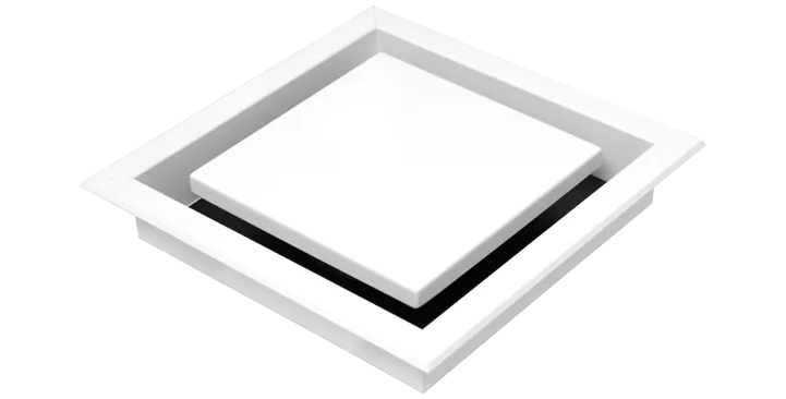 Schweigen Silent Multi Purpose Exhaust Fan Square Recessed White Diffuser with Inline Motor BLW600 · 750 m³/h