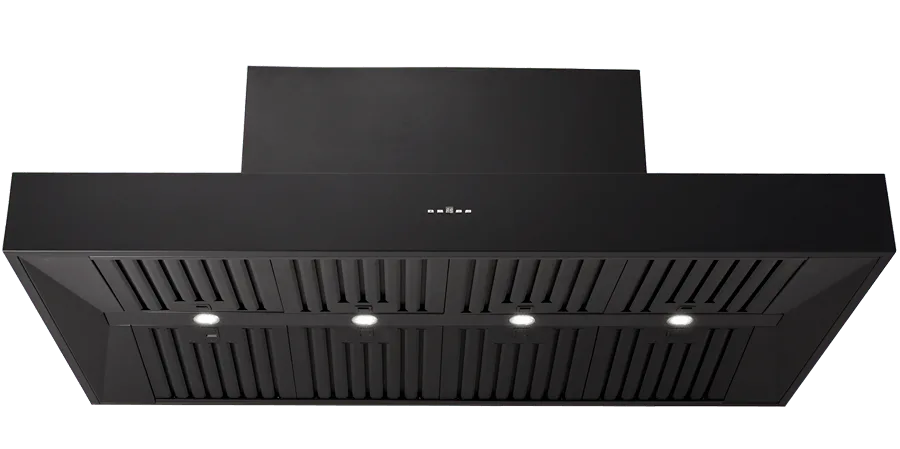 Schweigen Non-Silent Black BBQ Canopy Twin Built-in Motors CL7375B · 150cm · 2,500 m³/h