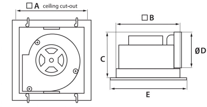 Ducted Ceiling Extraction Exhaust Fan - Image 3