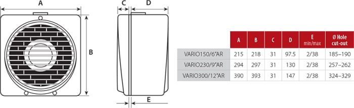 Vario Series Window and Wall Fans - Image 2
